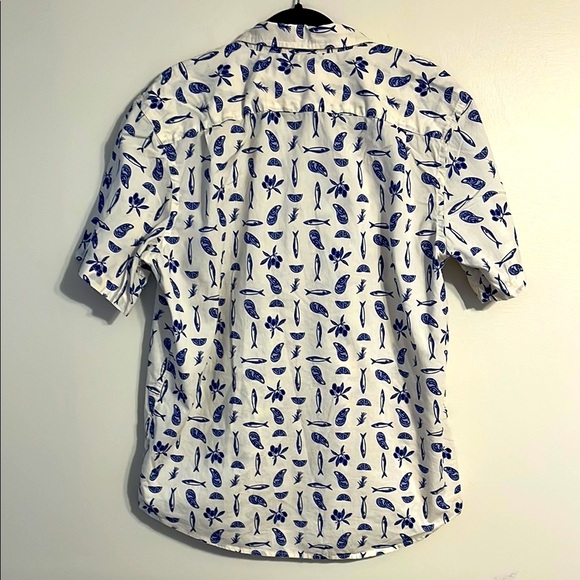 Old Navy Everyday Shirt Casual Button Down Cotton Mediterranean Novelty Print - Picture 5 of 9